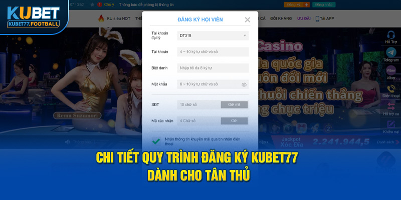 Hướng dẫn đăng ký Kubet77