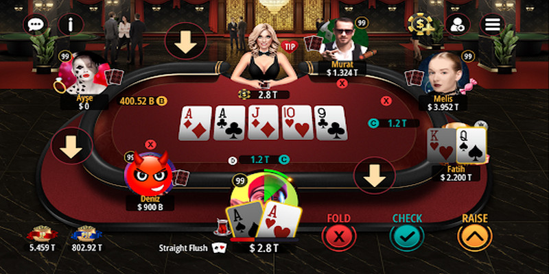 Các lệnh đánh mà người chơi lựa chọn trong cách chơi poker