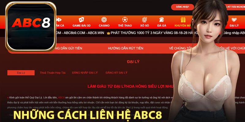 Các phương thức liên hệ ABC8 phổ biến nhất